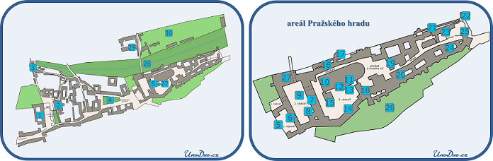 mapa pražský hrad
